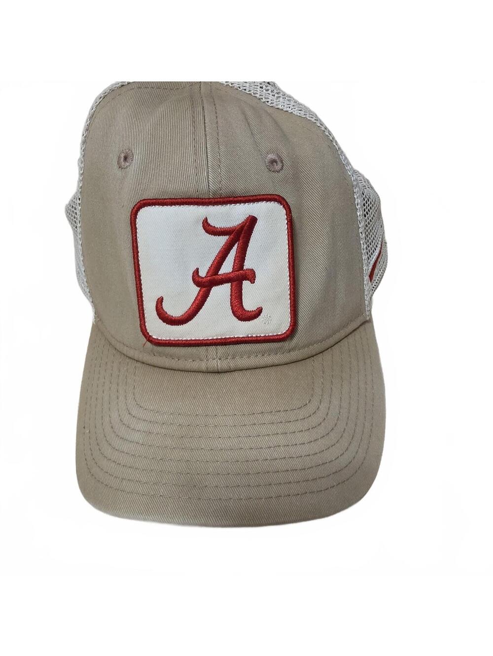 Nike Swoosh Classic99 Trucker Hat Alabama “A” Cap Mesh Snapback Tan One Size